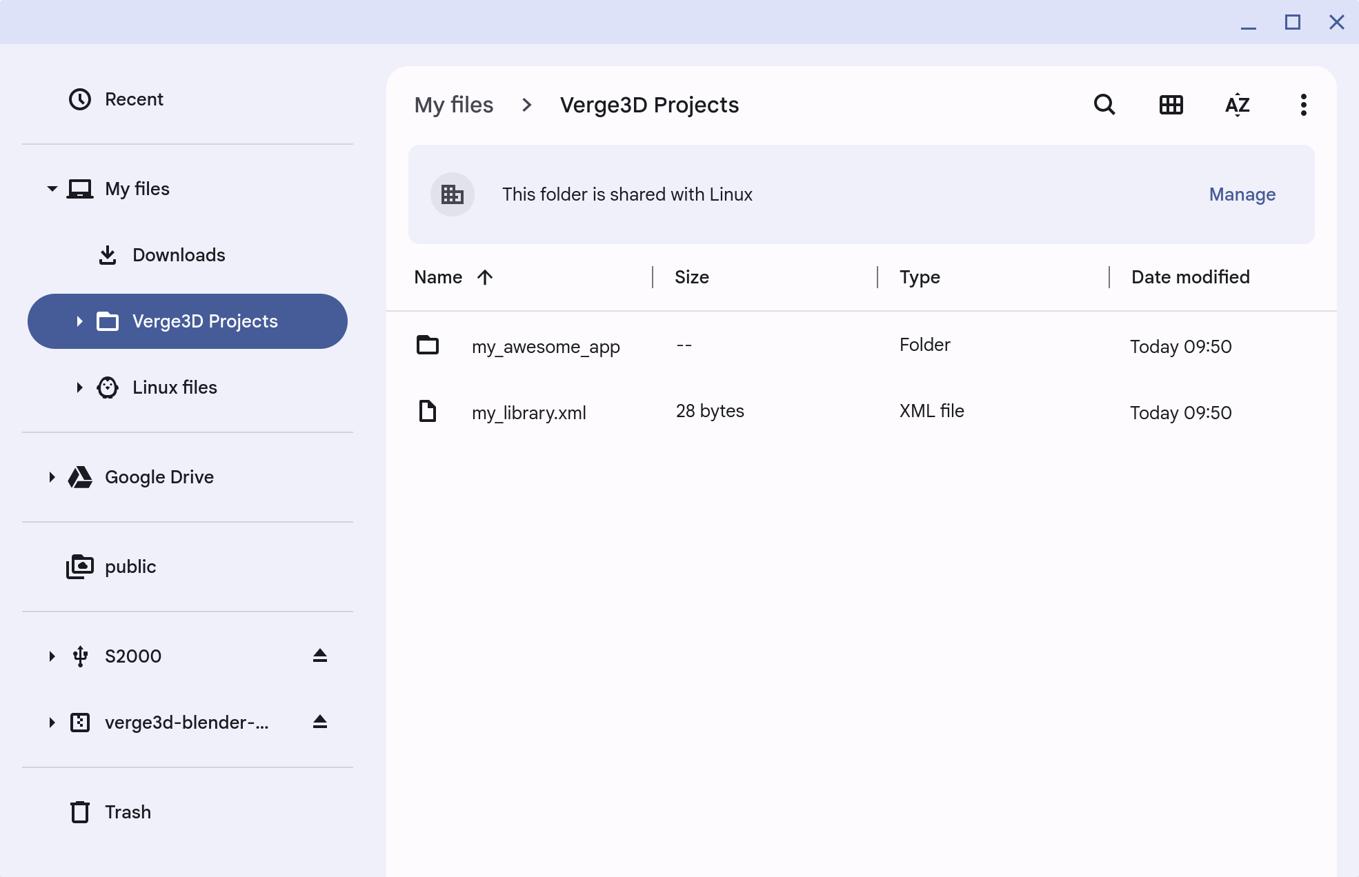 Unpacking Verge3D on Chromeos