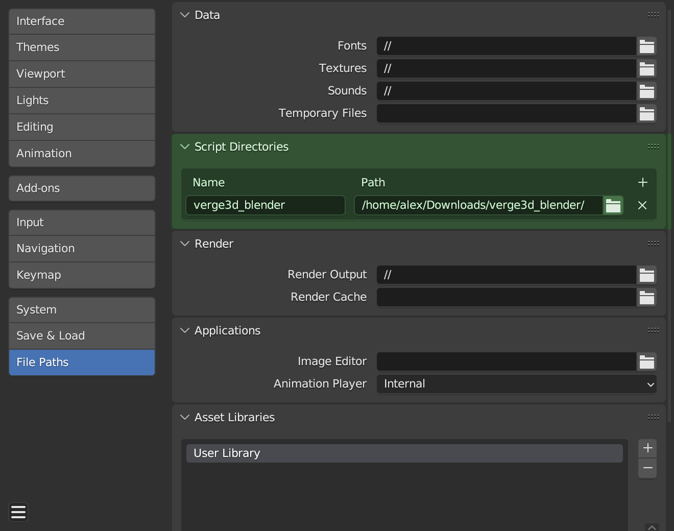 Modifying Scripts path in Blender