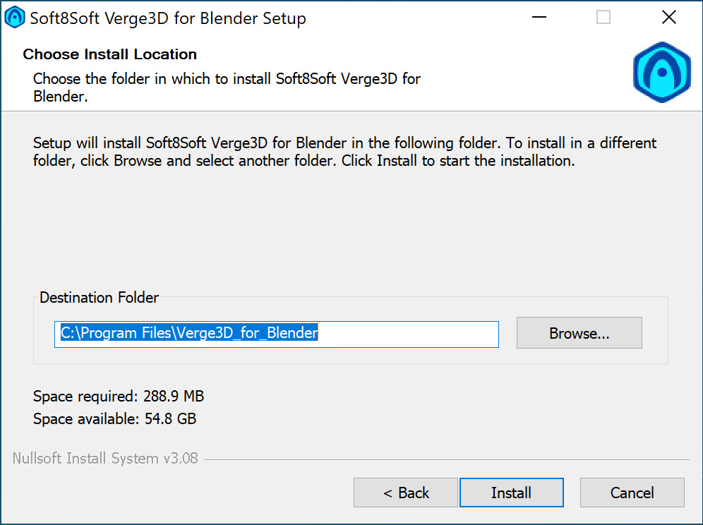 Verge3D installer