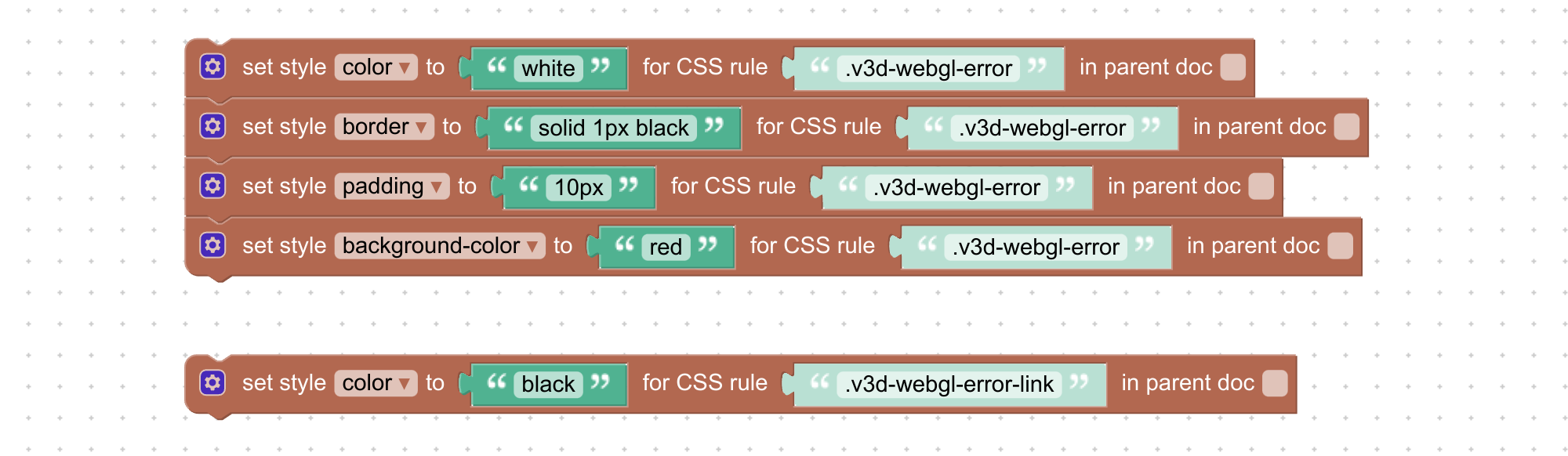 Puzzles to tweak WebGL error screen