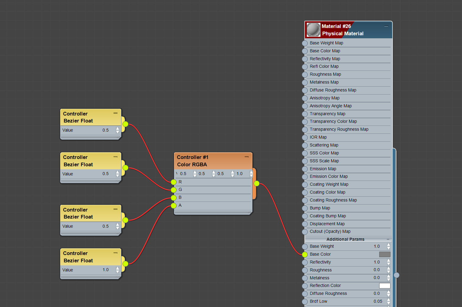 3ds Max material with customizable color
