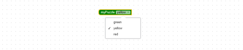Dropdown field in visual block