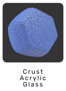 Crust acrylic glass material