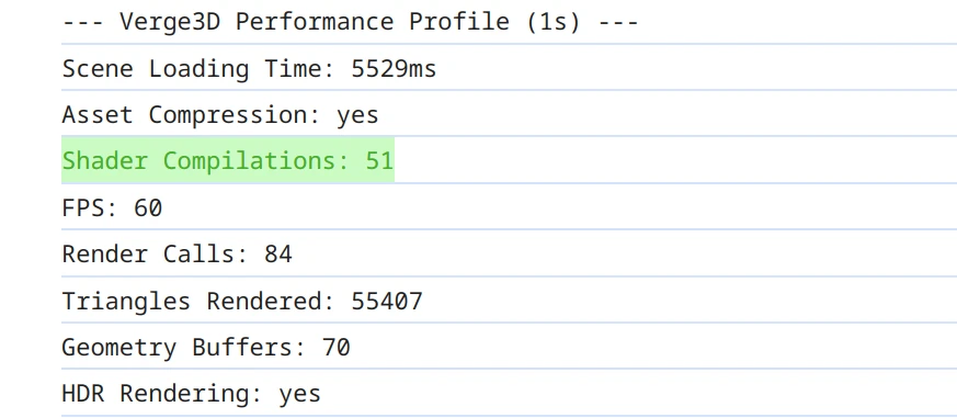 Verge3D performance profiler