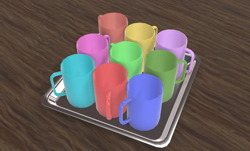 Verge3D for Blender - multi-material example